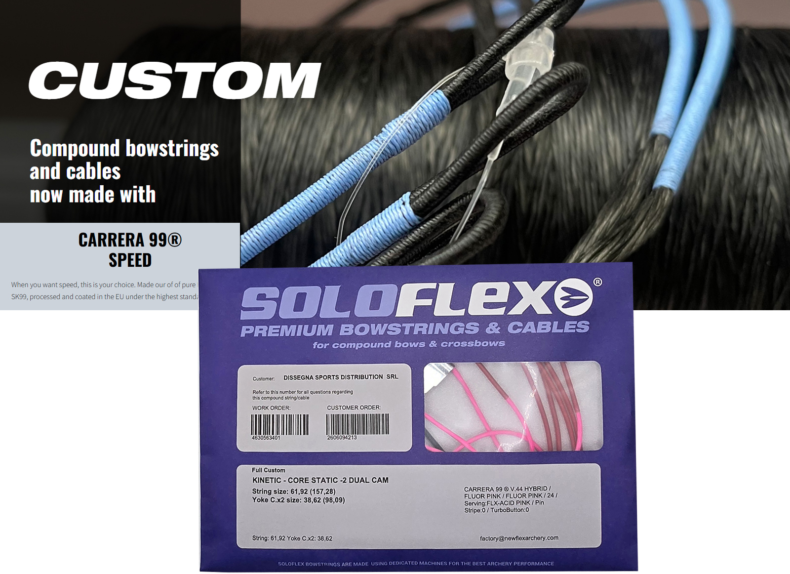 FLEX ARCHERY SET CAVI E CORDA COMPOUND NEW FLX CP