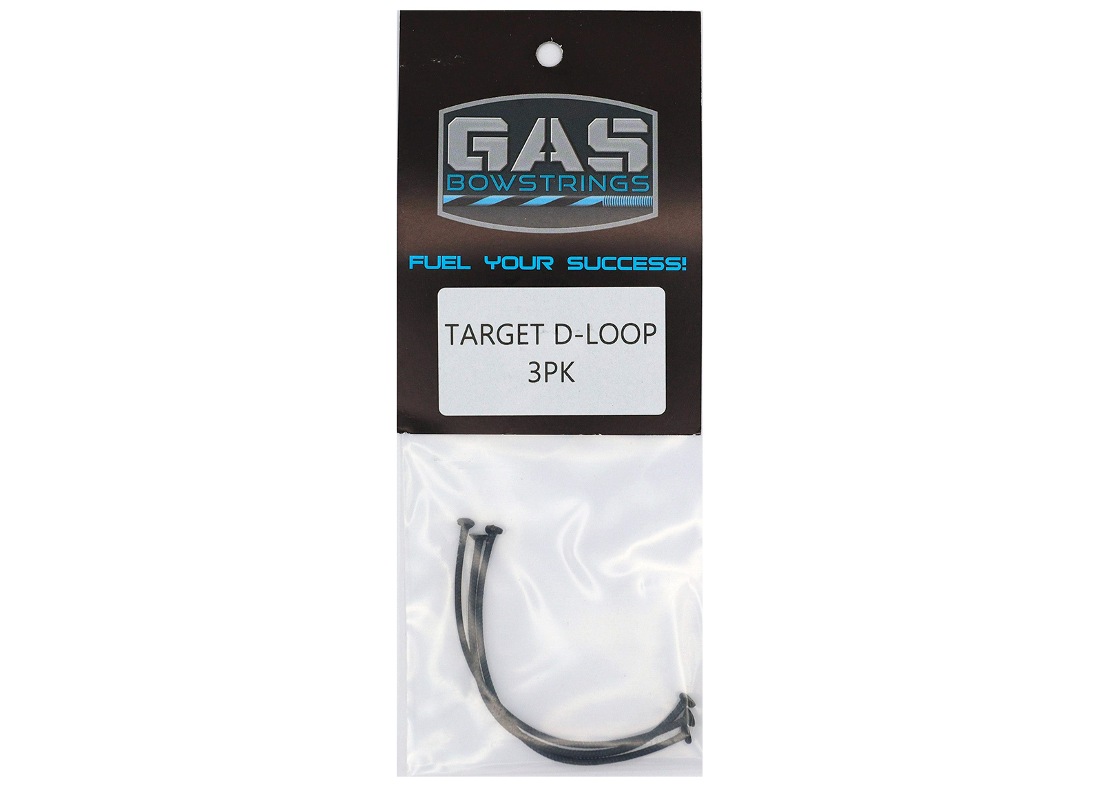 GAS BOWSTRING D-LOOP D-BRAID BCY 3PCS BLACK