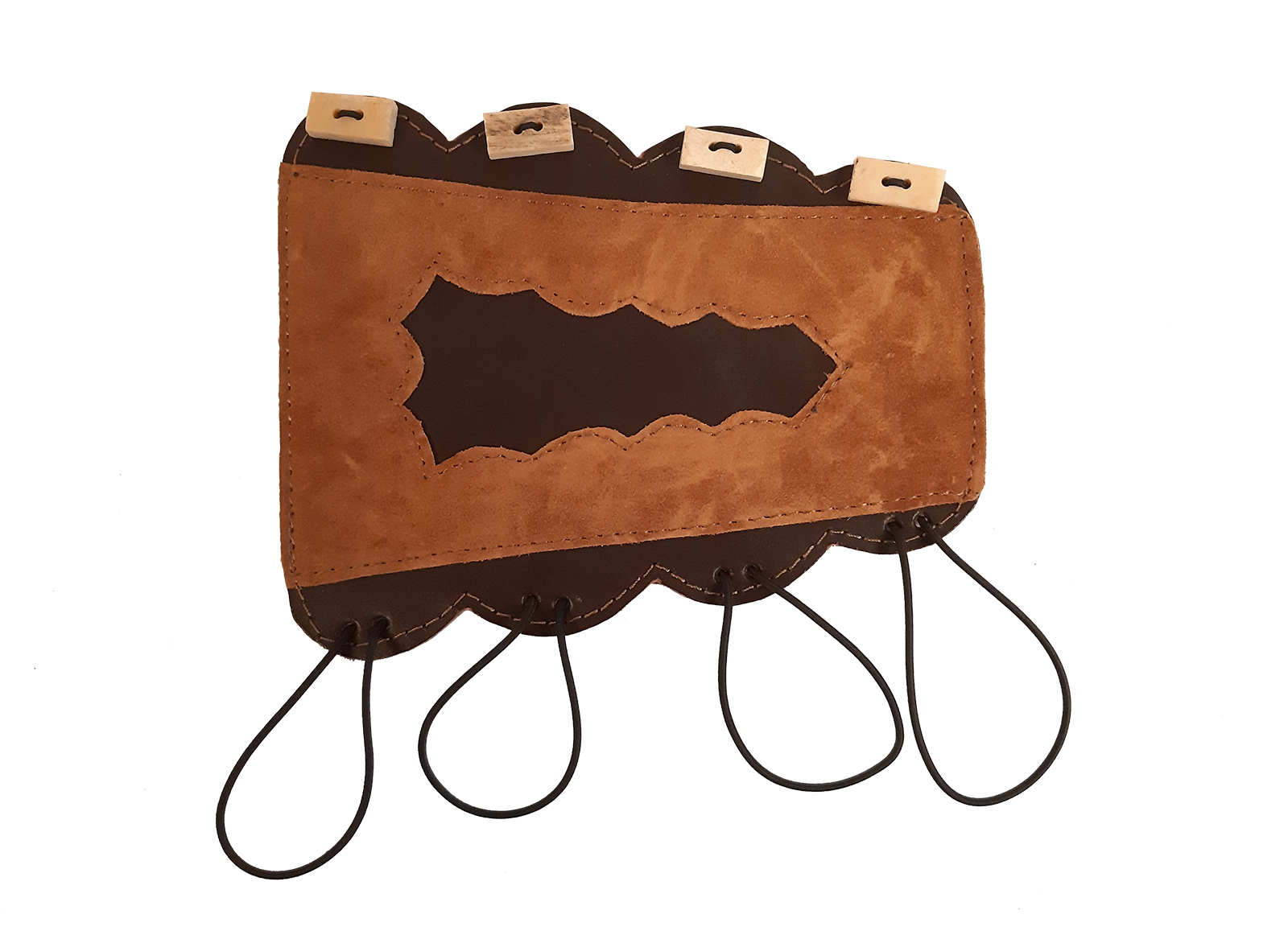 ALPEN ARCHERY TRADITIONAL ARMGUARD IN BROWN SUEDE LEATHER
