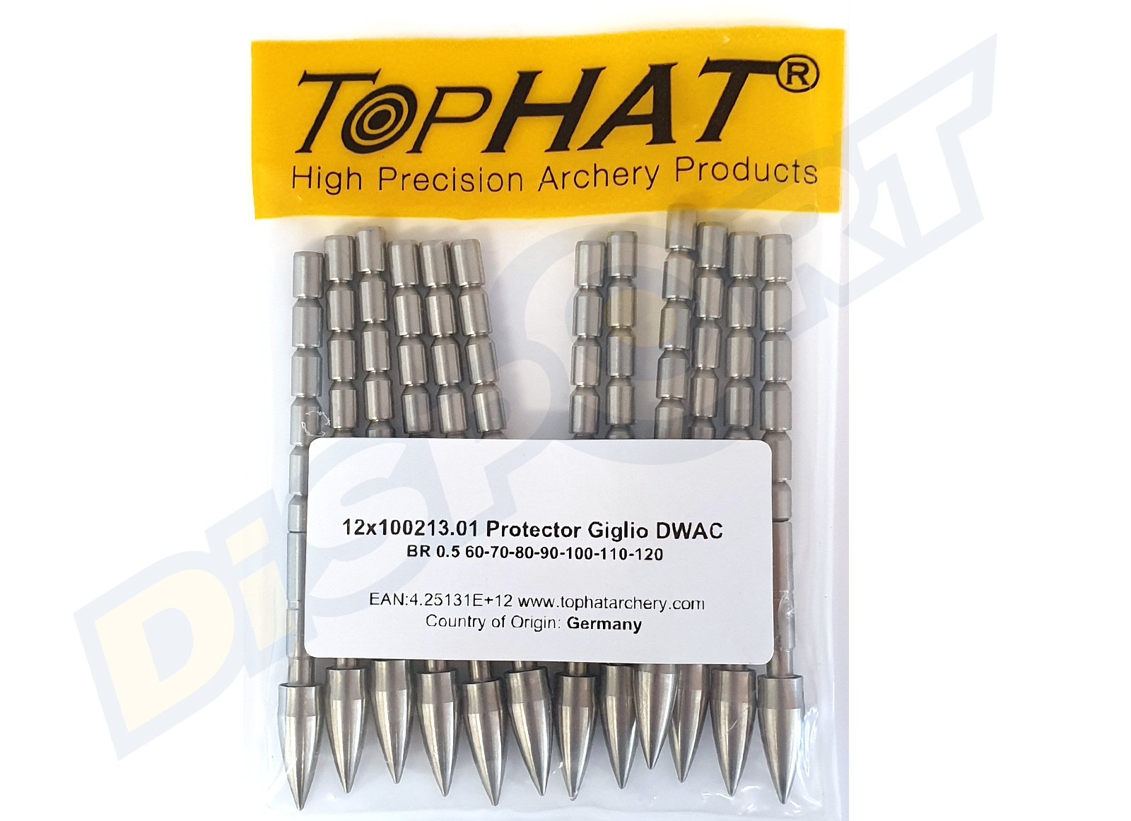 TOPHAT PROTECTOR GIGLIO DWAC BR 0.5 SET 12 PUNTE 60-70-80-90-100-110-120 gr (100213.01)