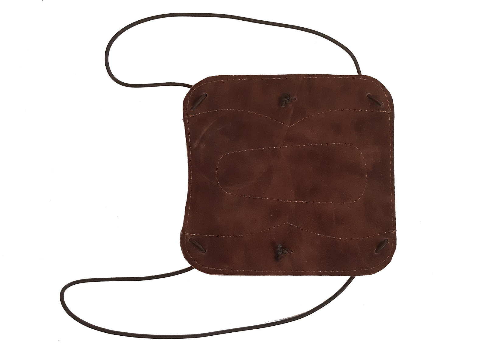 ALPEN ARCHERY TRADITIONAL ARMGUARD IN LIGHT and DARK BROWN LEATHER