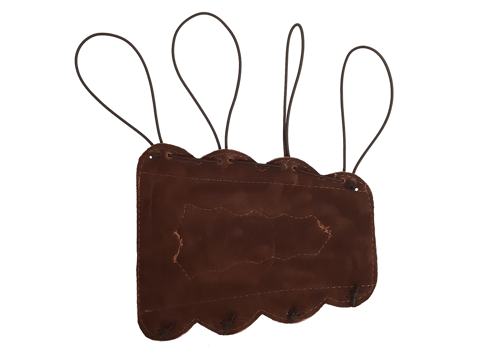 ALPEN ARCHERY TRADITIONAL ARMGUARD IN BROWN SUEDE LEATHER